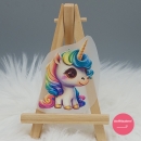 "Einhorn weiß" Bügelbild klein (ca. 7cm X 5cm)